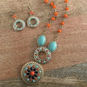 Lia Sophia “Alicante” Boho Necklace and Earrings